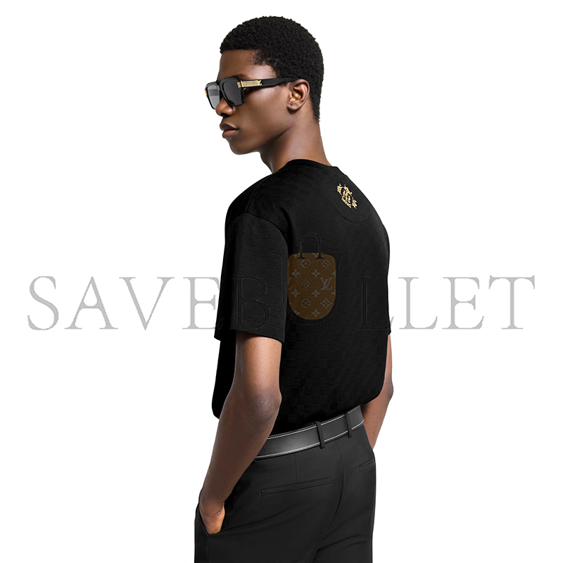LOUIS VUITTON EMBELLISHED DAMIER PIQUE T-SHIRT 1AHW20